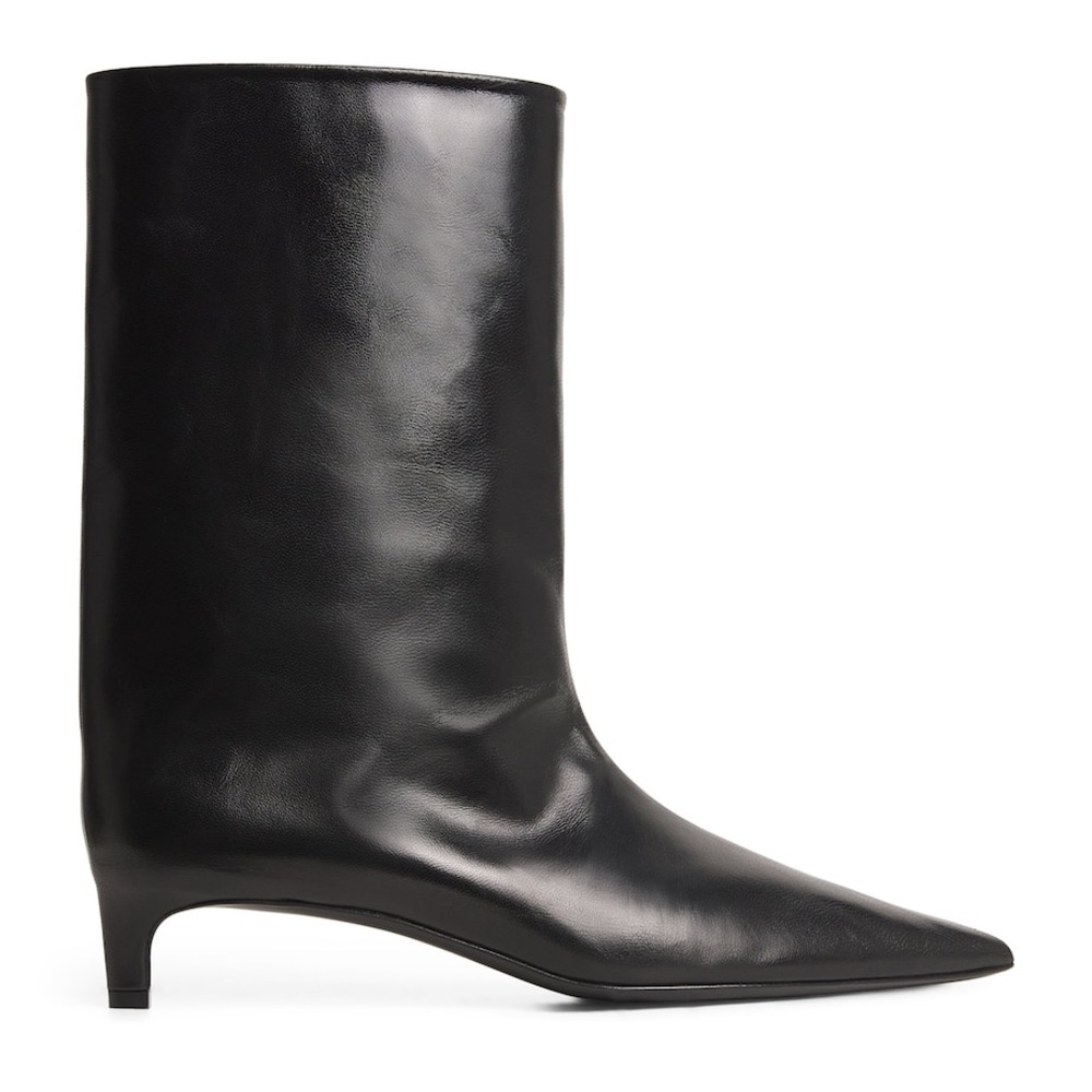 Leather Mid-Calf Heeled Boots 🌼
